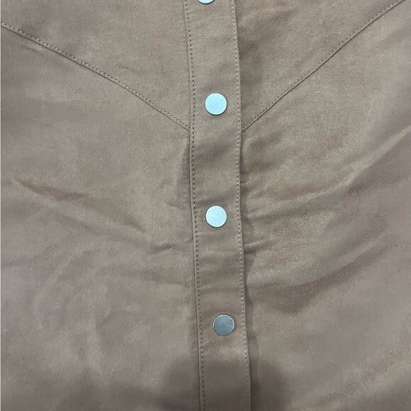 H&M camel suede western style skirt size 10 - Picture 3 of 4